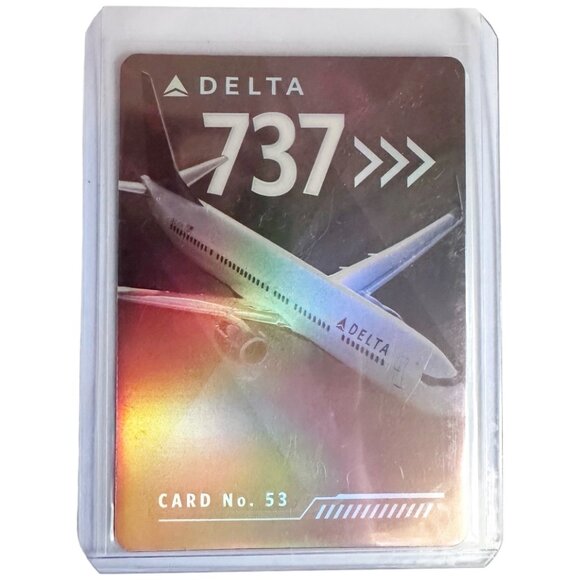 DELTA AIR LINES PILOT TRADING CARD BOEING 737-900ER CARD No. 53 - Picture 1 of 2